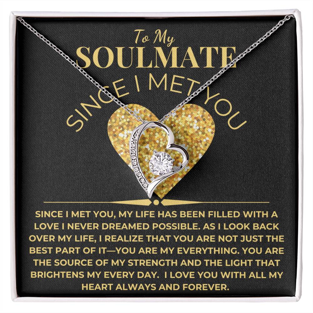 To My Soulmate Giftset with Forever Love Necklace and Love Card