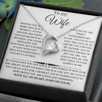 Load image into Gallery viewer, Beautiful For Wife Giftset With Forever Love Necklace and Lovely Message Card - Artistry Imprints
