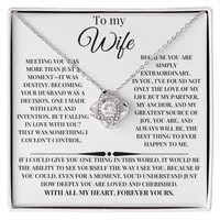 Load image into Gallery viewer, Beautiful For Wife Giftset With Love Knot Necklace and Lovely Message Card - Artistry Imprints
