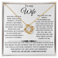 Load image into Gallery viewer, Beautiful For Wife Giftset With Love Knot Necklace and Lovely Message Card - Artistry Imprints

