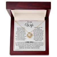 Load image into Gallery viewer, Beautiful For Wife Giftset With Love Knot Necklace and Lovely Message Card - Artistry Imprints
