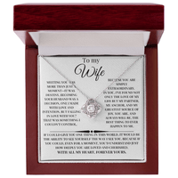 Load image into Gallery viewer, Beautiful For Wife Giftset With Love Knot Necklace and Lovely Message Card - Artistry Imprints
