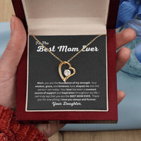 Load image into Gallery viewer, Best Mom Ever Forever Love Necklace Gift From Daughter with Heartfelt Message for Mothers Day, Birthday, Christmas or any Special Occasion - Artistry Imprints
