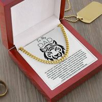 Load image into Gallery viewer, Cuban Link Chain and Message card gift to dad - Artistry Imprints

