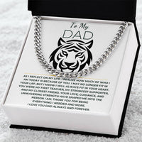 Load image into Gallery viewer, Cuban Link Chain and Message card gift to dad - Artistry Imprints

