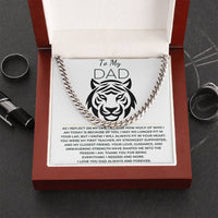 Load image into Gallery viewer, Cuban Link Chain and Message card gift to dad - Artistry Imprints
