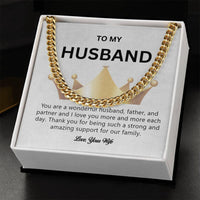 Load image into Gallery viewer, Cuban Link Chain, Gift From Wife for Husband Birthday, Gift Anniversary Gift, Valentines Gift, Fathers Day Gift, Christmas Gift - Artistry Imprints
