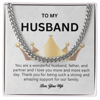 Load image into Gallery viewer, Cuban Link Chain, Gift From Wife for Husband Birthday, Gift Anniversary Gift, Valentines Gift, Fathers Day Gift, Christmas Gift - Artistry Imprints
