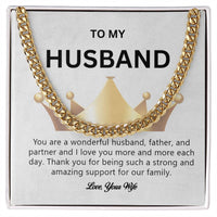 Load image into Gallery viewer, Cuban Link Chain, Gift From Wife for Husband Birthday, Gift Anniversary Gift, Valentines Gift, Fathers Day Gift, Christmas Gift - Artistry Imprints
