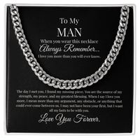Load image into Gallery viewer, Cuban Link Chain with To My Man Card - Gift for Men for any occasion. - Artistry Imprints