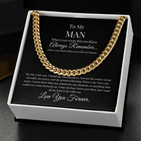 Load image into Gallery viewer, Cuban Link Chain with To My Man Card - Gift for Men for any occasion. - Artistry Imprints