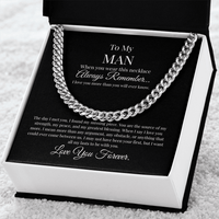 Load image into Gallery viewer, Cuban Link Chain with To My Man Card - Gift for Men for any occasion. - Artistry Imprints