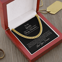 Load image into Gallery viewer, Cuban Link Chain with To My Man Card - Gift for Men for any occasion. - Artistry Imprints