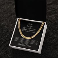 Load image into Gallery viewer, Cuban Link Chain with To My Man Card - Gift for Men for any occasion. - Artistry Imprints