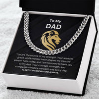 Load image into Gallery viewer, Dad Gift With Cuban Link Chain and Message Card Birthday, Graduation, Anniversary, Fathers Day Valentines Gift For Dad - Artistry Imprints
