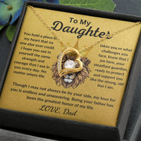 Load image into Gallery viewer, Daughter Gift From Dad Forever Love Necklace With Message Card - Artistry Imprints
