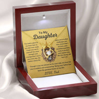 Load image into Gallery viewer, Daughter Gift From Dad Forever Love Necklace With Message Card - Artistry Imprints

