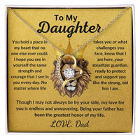 Load image into Gallery viewer, Daughter Gift From Dad Forever Love Necklace With Message Card - Artistry Imprints
