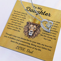 Load image into Gallery viewer, Daughter Gift From Dad Forever Love Necklace With Message Card - Artistry Imprints
