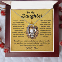 Load image into Gallery viewer, Daughter Gift From Dad Forever Love Necklace With Message Card - Artistry Imprints
