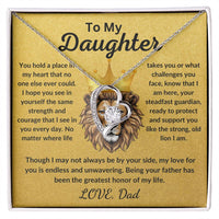 Load image into Gallery viewer, Daughter Gift From Dad Forever Love Necklace With Message Card - Artistry Imprints
