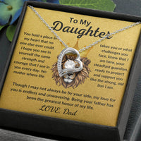 Load image into Gallery viewer, Daughter Gift From Dad Forever Love Necklace With Message Card - Artistry Imprints
