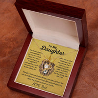 Load image into Gallery viewer, Daughter Gift From Dad Forever Love Necklace With Message Card - Artistry Imprints

