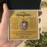 Load image into Gallery viewer, Daughter Gift From Dad Forever Love Necklace With Message Card - Artistry Imprints
