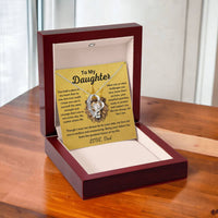 Load image into Gallery viewer, Daughter Gift From Dad Forever Love Necklace With Message Card - Artistry Imprints
