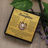 Load image into Gallery viewer, Daughter Gift From Dad Forever Love Necklace With Message Card - Artistry Imprints
