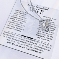 Load image into Gallery viewer, For My Beautiful Wife Forever Love Necklace Giftset With Lovely Message Card - Artistry Imprints
