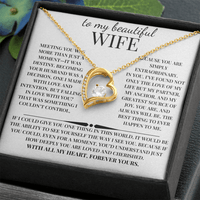 Load image into Gallery viewer, For My Beautiful Wife Forever Love Necklace Giftset With Lovely Message Card - Artistry Imprints
