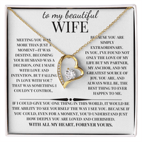 Load image into Gallery viewer, For My Beautiful Wife Forever Love Necklace Giftset With Lovely Message Card - Artistry Imprints
