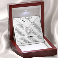 Load image into Gallery viewer, For My Beautiful Wife Forever Love Necklace Giftset With Lovely Message Card - Artistry Imprints