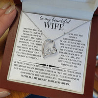 Load image into Gallery viewer, For My Beautiful Wife Forever Love Necklace Giftset With Lovely Message Card - Artistry Imprints
