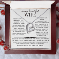 Load image into Gallery viewer, For My Beautiful Wife Forever Love Necklace Giftset With Lovely Message Card - Artistry Imprints
