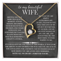 Load image into Gallery viewer, For My Beautiful Wife Giftset With Forever Love Necklace and Lovely Message Card - Artistry Imprints
