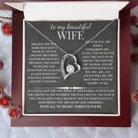 Load image into Gallery viewer, For My Beautiful Wife Giftset With Forever Love Necklace and Lovely Message Card - Artistry Imprints
