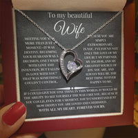 Load image into Gallery viewer, For My Beautiful Wife Giftset With Forever Love Necklace and Message Card - Artistry Imprints
