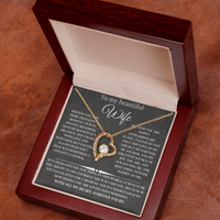 Load image into Gallery viewer, For My Beautiful Wife Giftset With Forever Love Necklace and Message Card - Artistry Imprints
