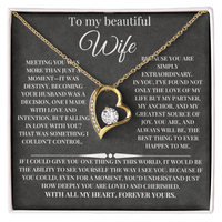 Load image into Gallery viewer, For My Beautiful Wife Giftset With Forever Love Necklace and Message Card - Artistry Imprints
