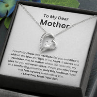 Load image into Gallery viewer, Forever Love Necklace Gift From Son - To My Dear Mother Heartfelt Message Card Gift For Any Occasion - Artistry Imprints
