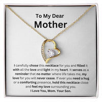 Load image into Gallery viewer, Forever Love Necklace Gift From Son - To My Dear Mother Heartfelt Message Card Gift For Any Occasion - Artistry Imprints
