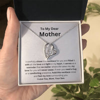 Load image into Gallery viewer, Forever Love Necklace Gift From Son - To My Dear Mother Heartfelt Message Card Gift For Any Occasion - Artistry Imprints

