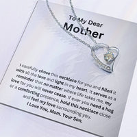 Load image into Gallery viewer, Forever Love Necklace Gift From Son - To My Dear Mother Heartfelt Message Card Gift For Any Occasion - Artistry Imprints
