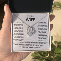 Load image into Gallery viewer, Forever Love Necklace with Message Card - Heartfelt Gift From Husband to Wife - Artistry Imprints
