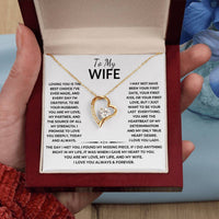 Load image into Gallery viewer, Forever Love Necklace with Message Card - Heartfelt Gift From Husband to Wife - Artistry Imprints
