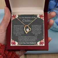 Load image into Gallery viewer, Forever Love Necklace with Mother Of My Children Message Card Gift for Wife or Soulmate - Artistry Imprints
