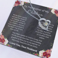 Load image into Gallery viewer, Forever Love Necklace with Mother Of My Children Message Card Gift for Wife or Soulmate - Artistry Imprints
