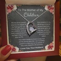 Load image into Gallery viewer, Forever Love Necklace with Mother Of My Children Message Card Gift for Wife or Soulmate - Artistry Imprints
